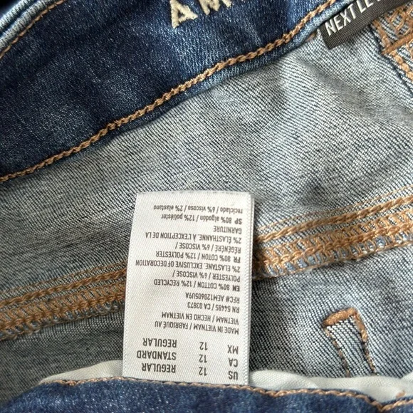 American Eagle Outfitters Women's Dark Blue Skinny Jeans - Picture 4 of 4